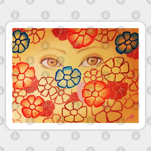 Woman Beautiful Eyes Sticker by Maltez